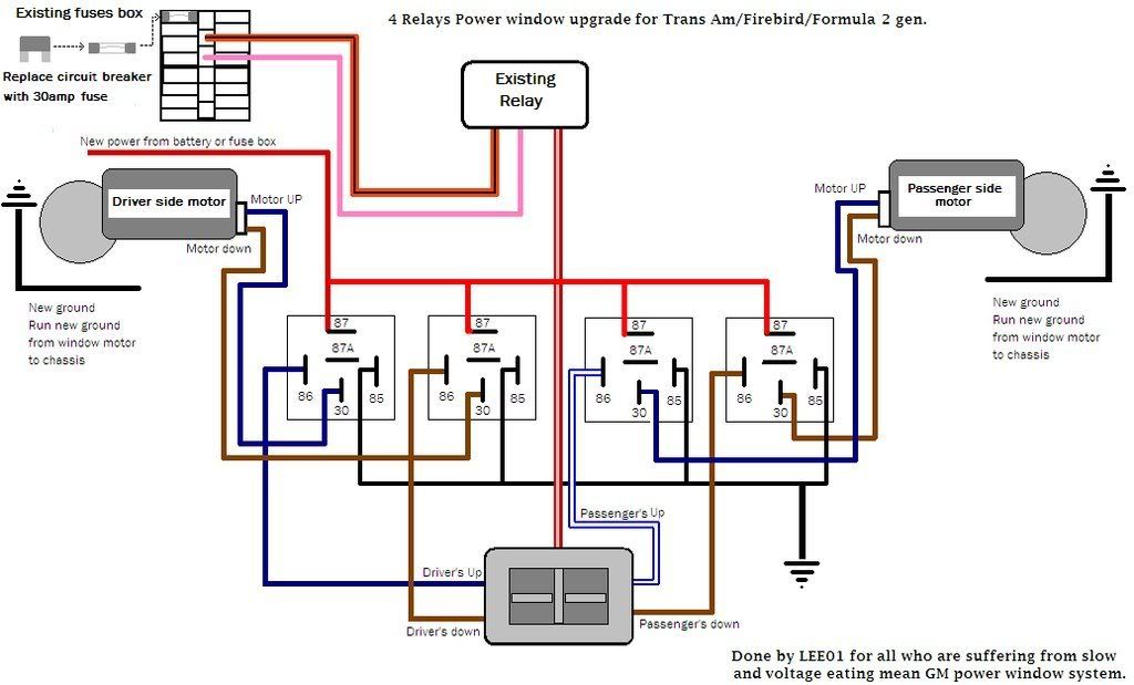 [View 28+] Power Window Relay Wiring Diagram